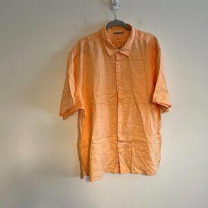 Tommy Bahama relax Linen Orange Cream Short Sleeve Vacation XXL